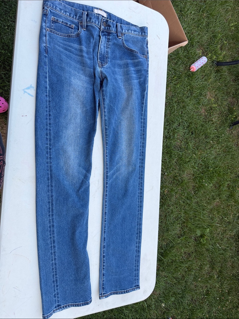 Uniqlo Dark Blue Denim Jeans with Light Blue Lining